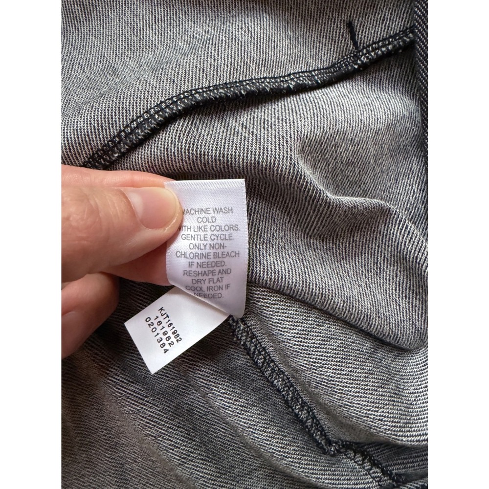 J. Jill Blazer XL Petite Gray Wearever Knit One Button Office Relaxed Jardigan - Picture 5 of 6